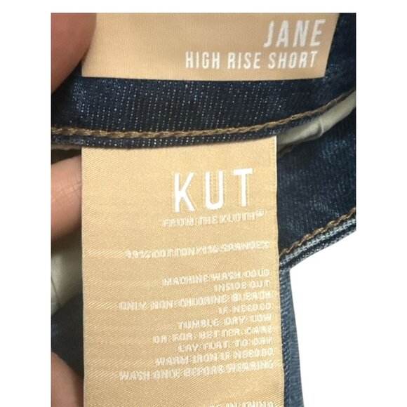 Kut from The Kloth Womens High Waist Jane Raw Hem Denim Jean Shorts Sz 10 New - Picture 7 of 8